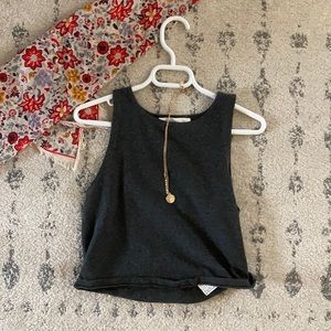Dark grey crop top